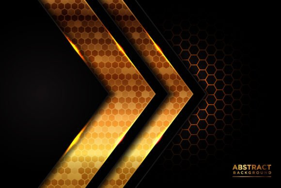 Dark and Gold Futuristic Background
