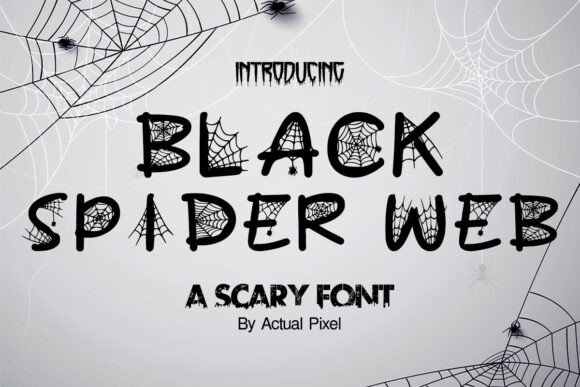 Discover the Black Spider Web Font for Spooky Designs
