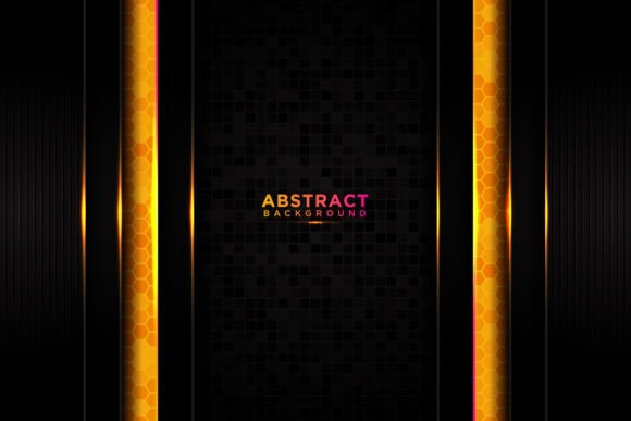 Dynamic Orange & Gold Abstract Vectors for Modern Design