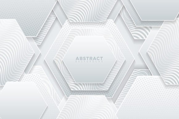 Elegant White Gradient Paper Cut Background for Modern Design