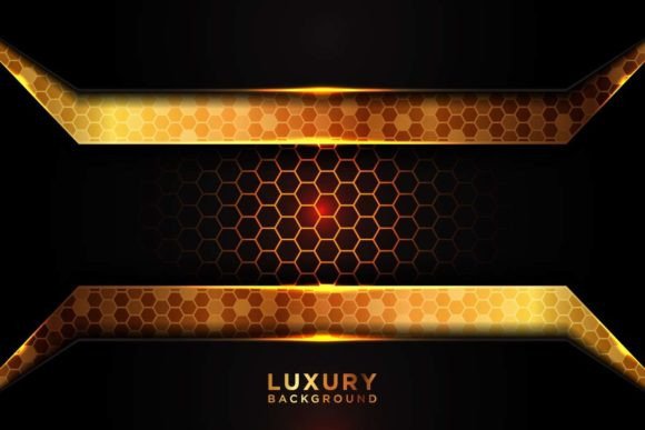Gold Overlap Luxury Background: A Modern Design Asset