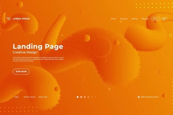 Modern Fluid Orange Gradient Backgrounds for Design