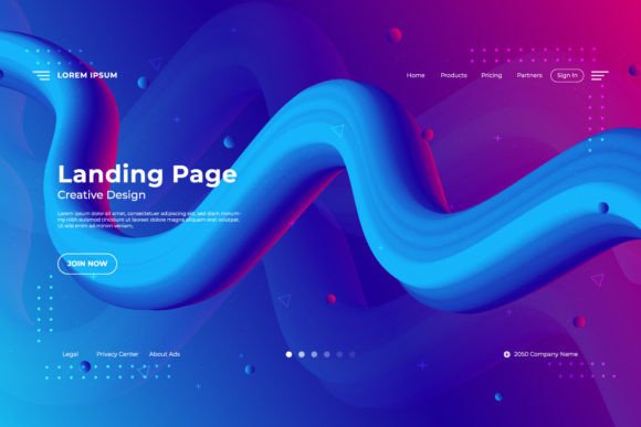 Stunning Gradient Fluid Landing Page Backgrounds for Modern Design