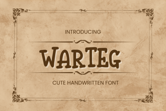 Warteg: A Typeface Blending Elegance and Playful Charm